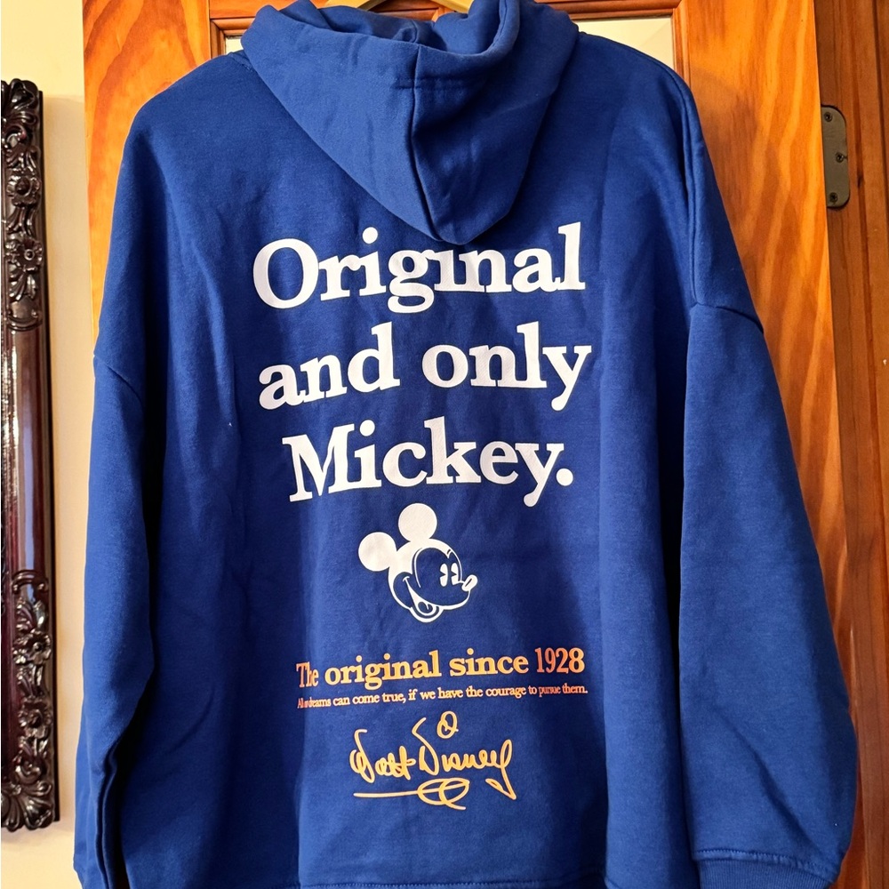 Sale! NWT Disney 100 Years  “Original & only Mickey” Hoodie Sweater - Picture 5 of 10